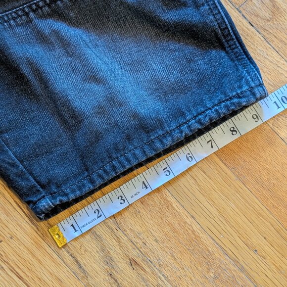 Black Denim Wrangler Draw String Shorts - Picture 6 of 6
